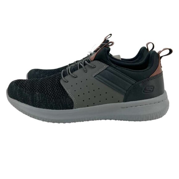 Skechers | Men's Slip On Running Shoes | Black & Grey | Various Sizes - Picture 4 of 6